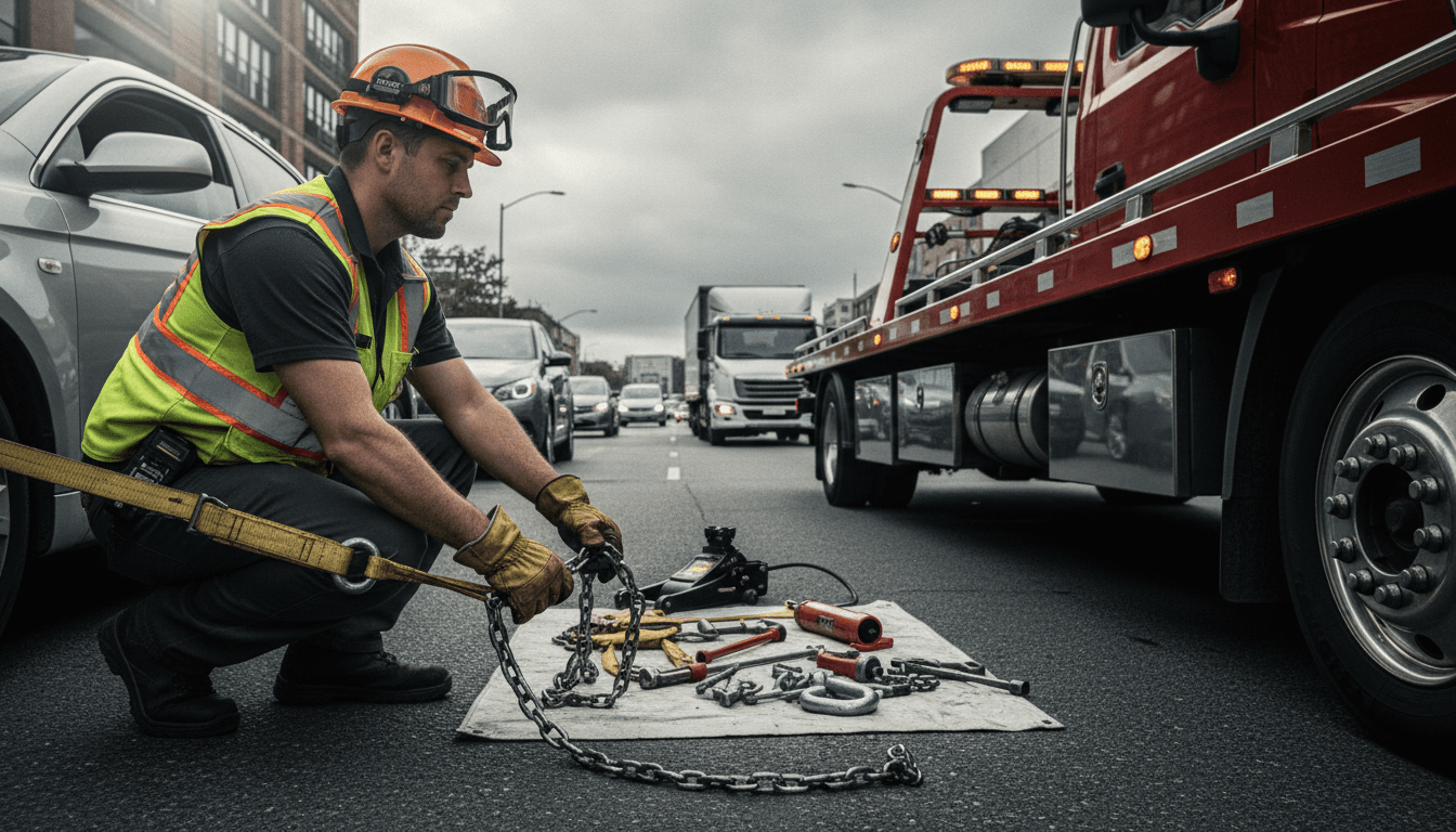 Nova Towing & Recovery LLC towing truck in action