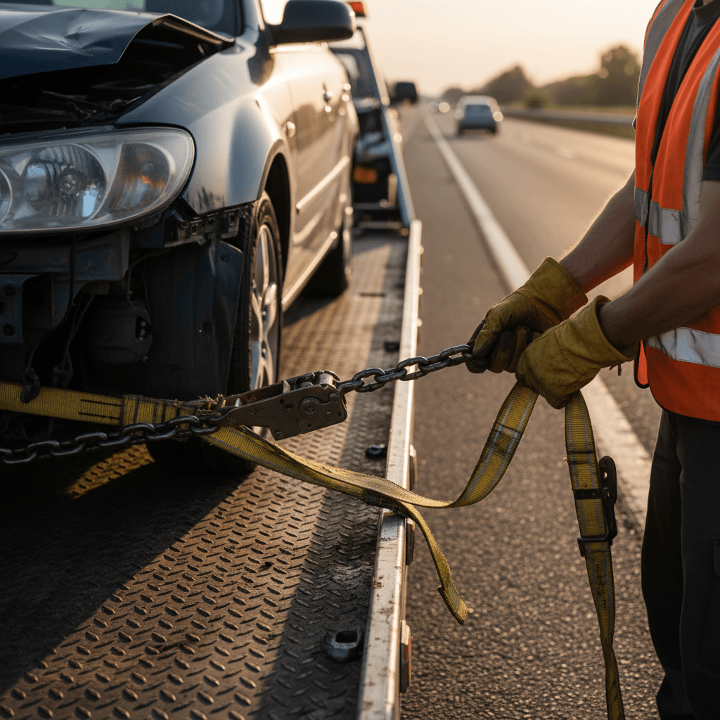 Nova Towing & Recovery LLC professional tow truck responding to roadside assistance call